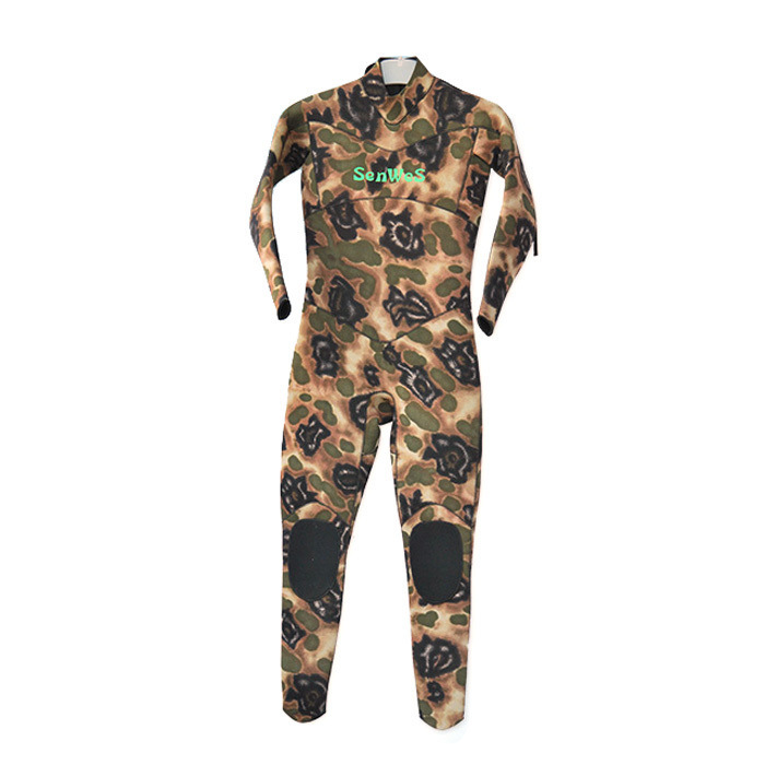 Men’S Full Wetsuit For Spearfishing Surfing Camouflage/Color‑Block 3/2mm Neoprene Back Zip Reinforced Knees | Diving Snorkeling, SUP